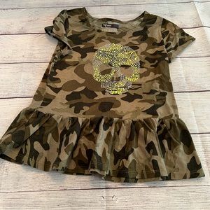 Skull Embellished Girls Shirt